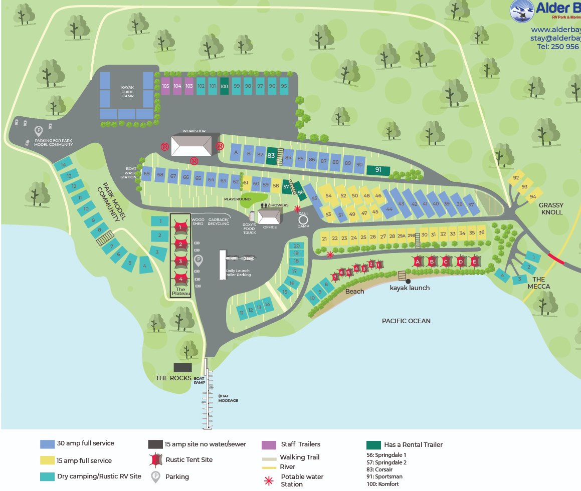 Click to zoom in on our park map Click to open map in new browser